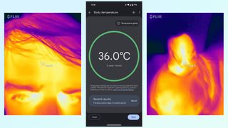 google pixel 9 pro temperature app vs flir thermal camera