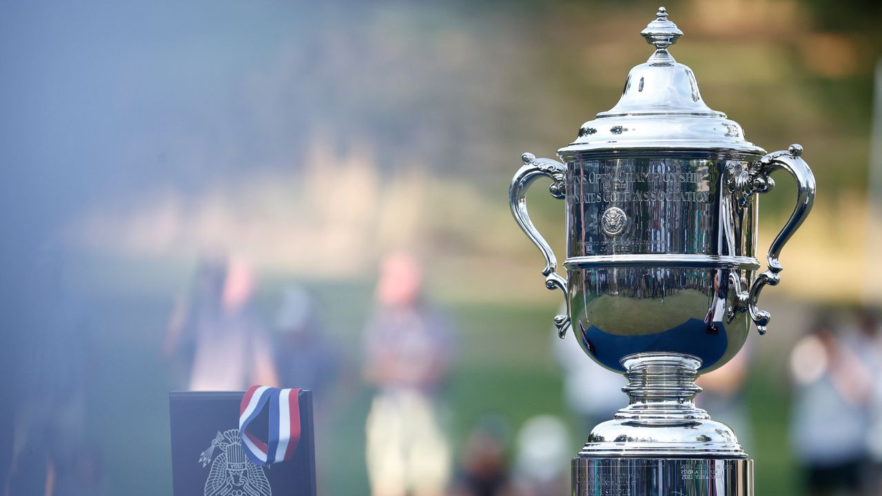 Detail of the US Women&#039;s Open trophy