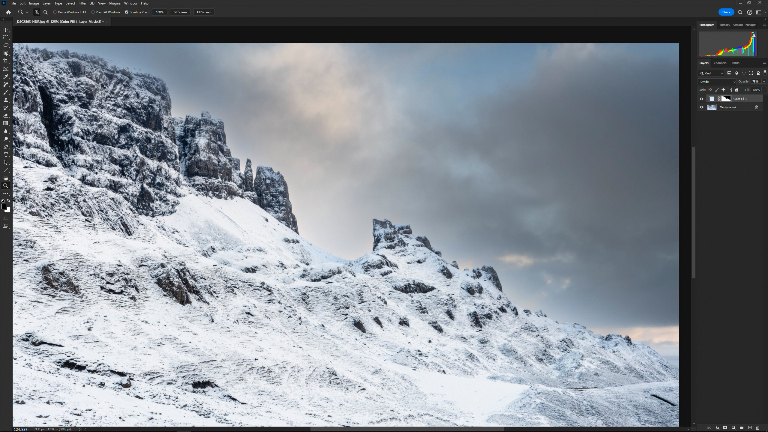 Snow in photoshop