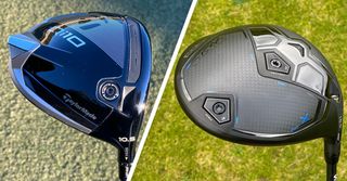 The TaylorMade Qi10 and Cobra Darkspeed X Driver side-by-side