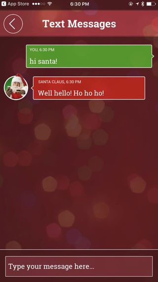 A Call from Santa app