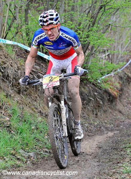 Frenchman Julien Absalon (Orbea) suffered a flat, fell back to 13th and recovered to finish seventh
