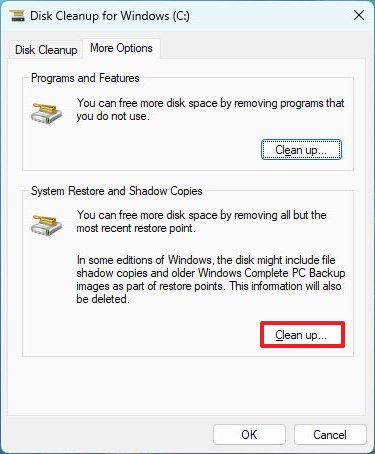 System Restore and Shadow Copies