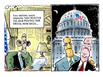 Obama cartoon McConnell Boehner Congress