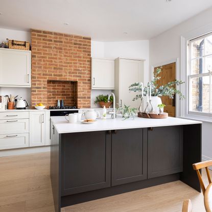 neutral kitchen with island