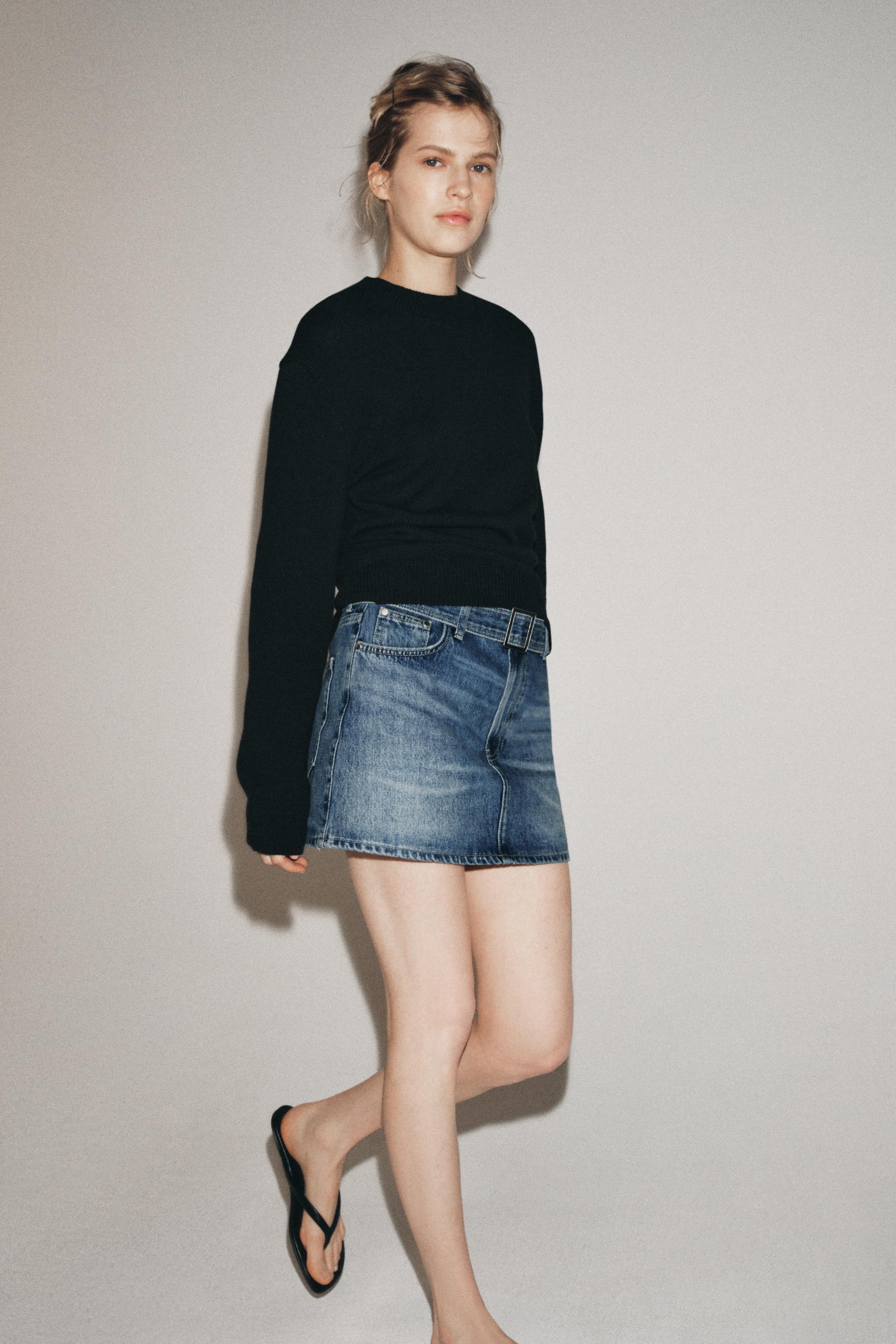 Zw Collection Denim Mini Skirt
