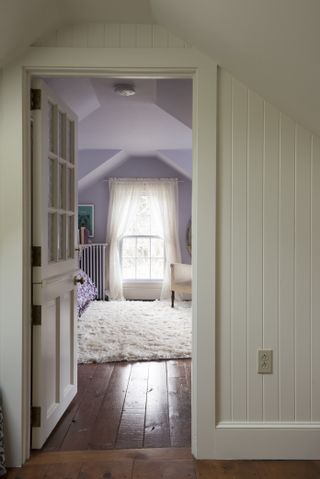 doorway to bedroom in 1700s New England farmhouse