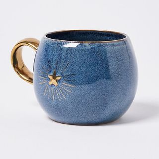 Moon & Star Blue Ceramic Mug