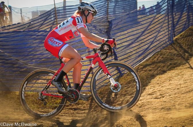 Elle Anderson (California Giant Berries /Specialized) seemed to be biding her time during the first few laps