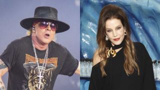 Axl Rose onstage and Lisa Marie Presley on the red carpet