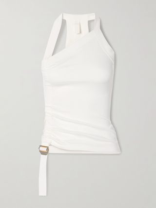 Ruched Cotton-Jersey Tank