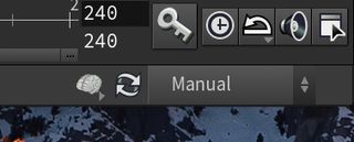 The Manual cook mode button in Houdini