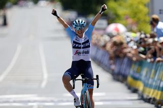 Brodie Chapman wins during the Elite Womenâ€™s & U23 of the Australian National Road Race Championships at Buninyong in Ballarat, Victoria, Sunday, January 8, 2023. Photo by (Con Chronis/AusCycling).