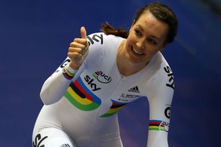 Dani King of Great Britain gives the thumbs up at the 2013 World Cup in Manchester