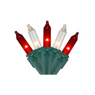 Count Clear and Red Mini Christmas Light Set