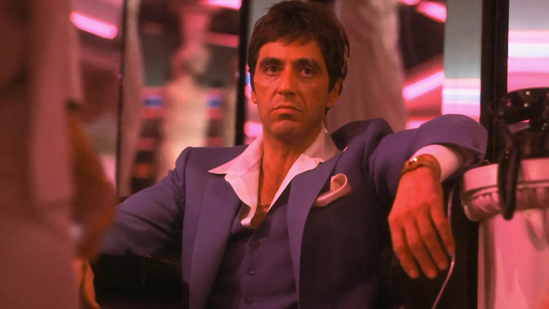 Al Pacino frowning and looking into the camera.