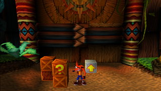Crash Bandicoot 1 in the Native Fortress level