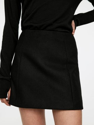 Wool Mini Skirt