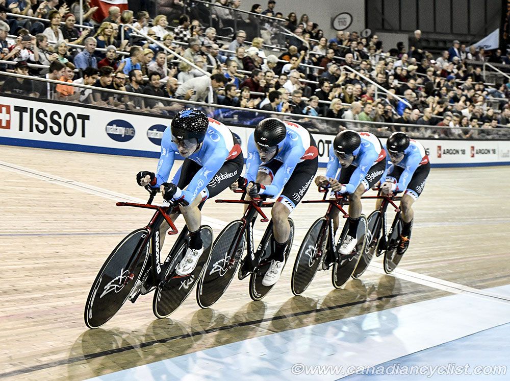 Men's Team Pursuit - Team Canada was on track to win before a crash