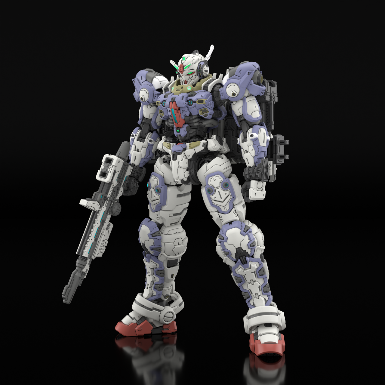Screens and art for an anime mech game