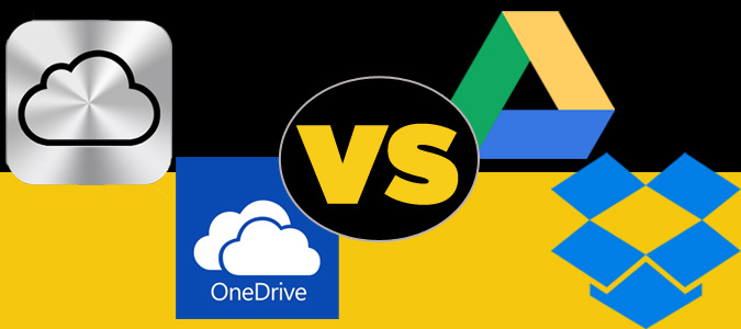 drop box vs google drive vs onedrive vs icloud