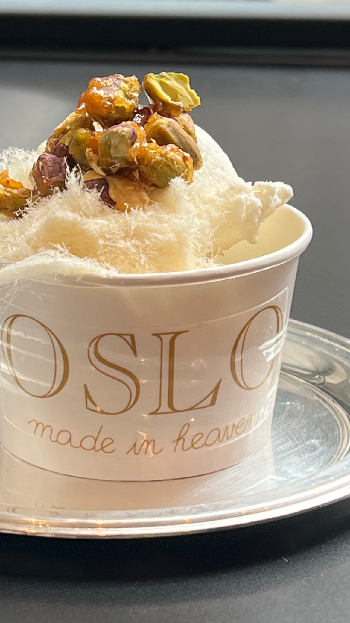 Oslo ice cream with pistachios