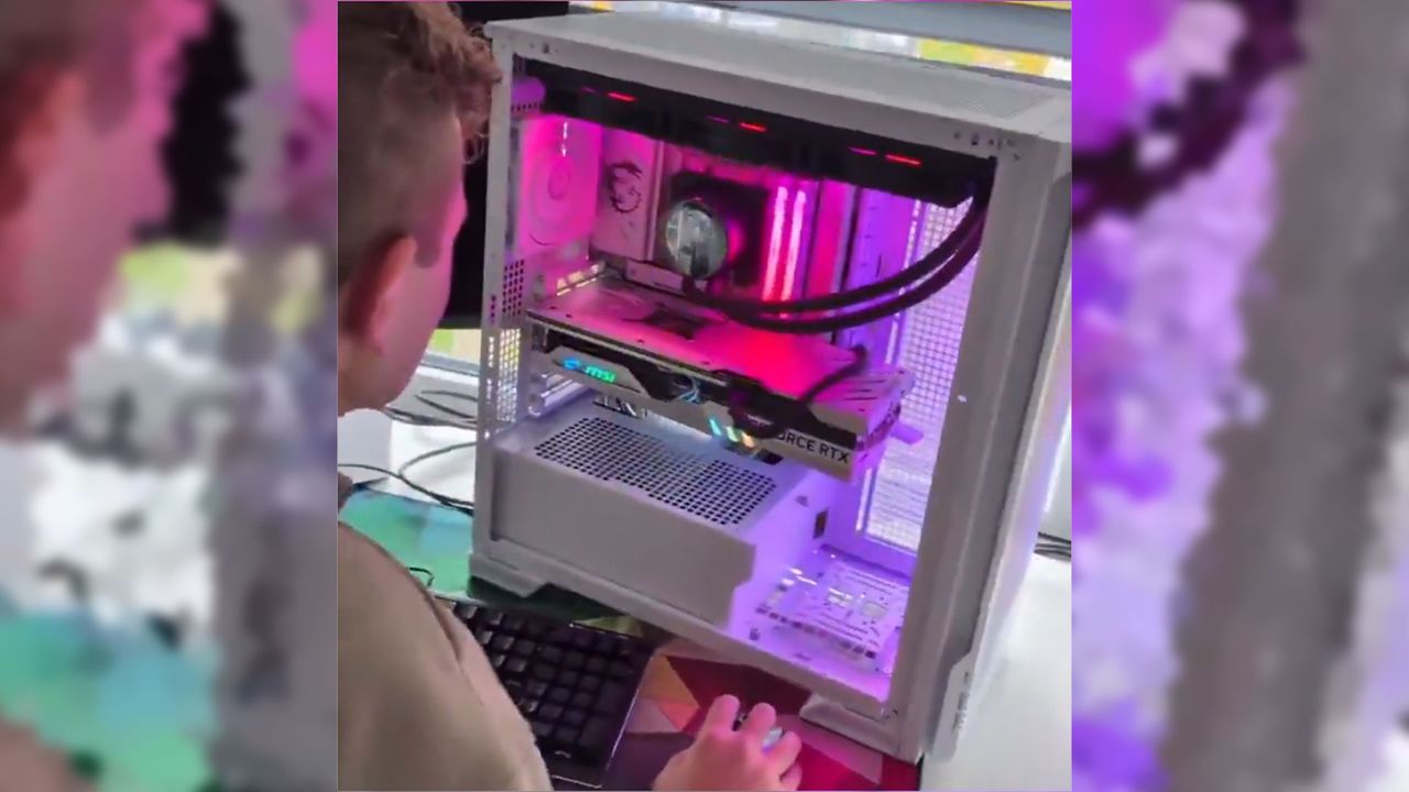 Enthusiast plays Battlefield 6 on his CPU watercooler's screen — tiny 2.1-inch 480x480 MSI liquid cooler screen good enough for XP farming