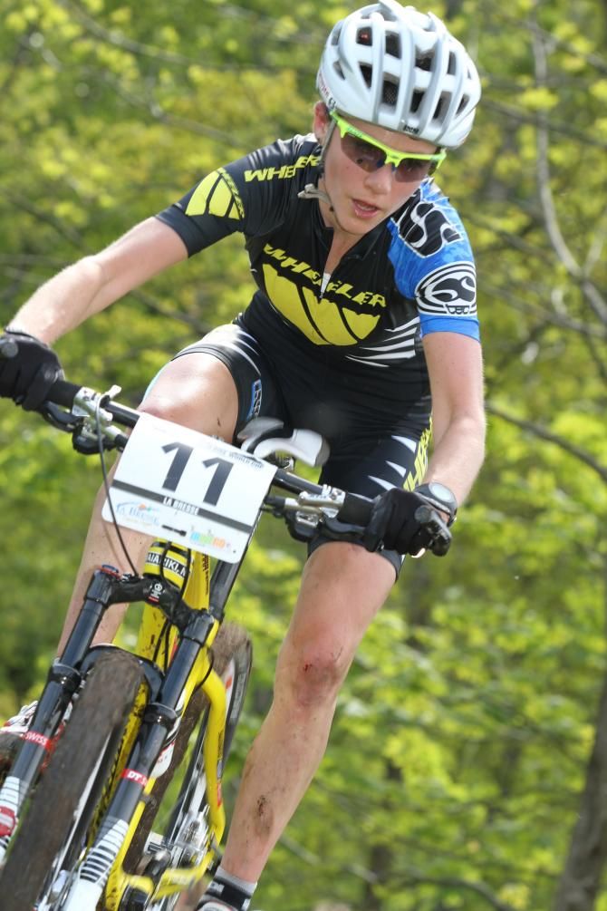 Samara Sheppard in action in the under 23 World Cup last year.