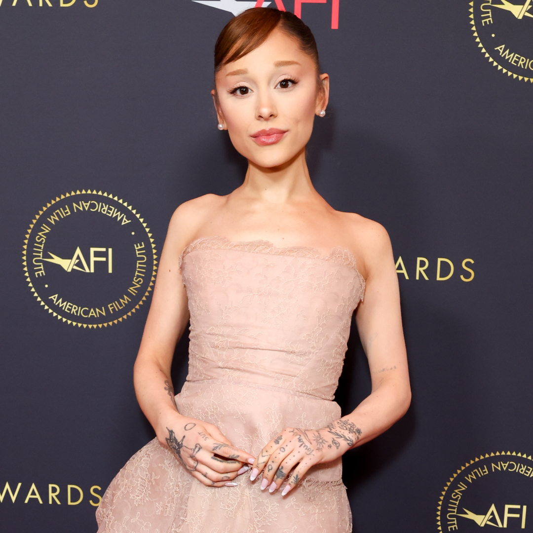 Ariana Grande attended the AFI Awards luncheon in a vintage 2000s Vivienne Westwood skirt set