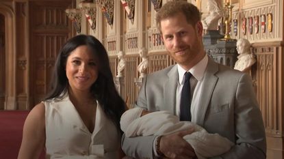 Meghan Markle, Prince Harry, and baby Archie.