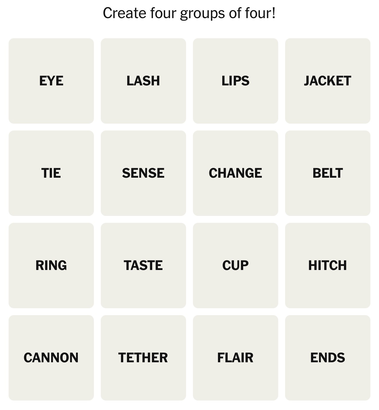 NYT Connections