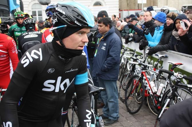 Chris Sutton (Sky) before Omloop Het Nieuwsblad.