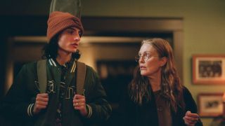 Finn Wolfhard and Julianne Moore in When You Finish Saving The World