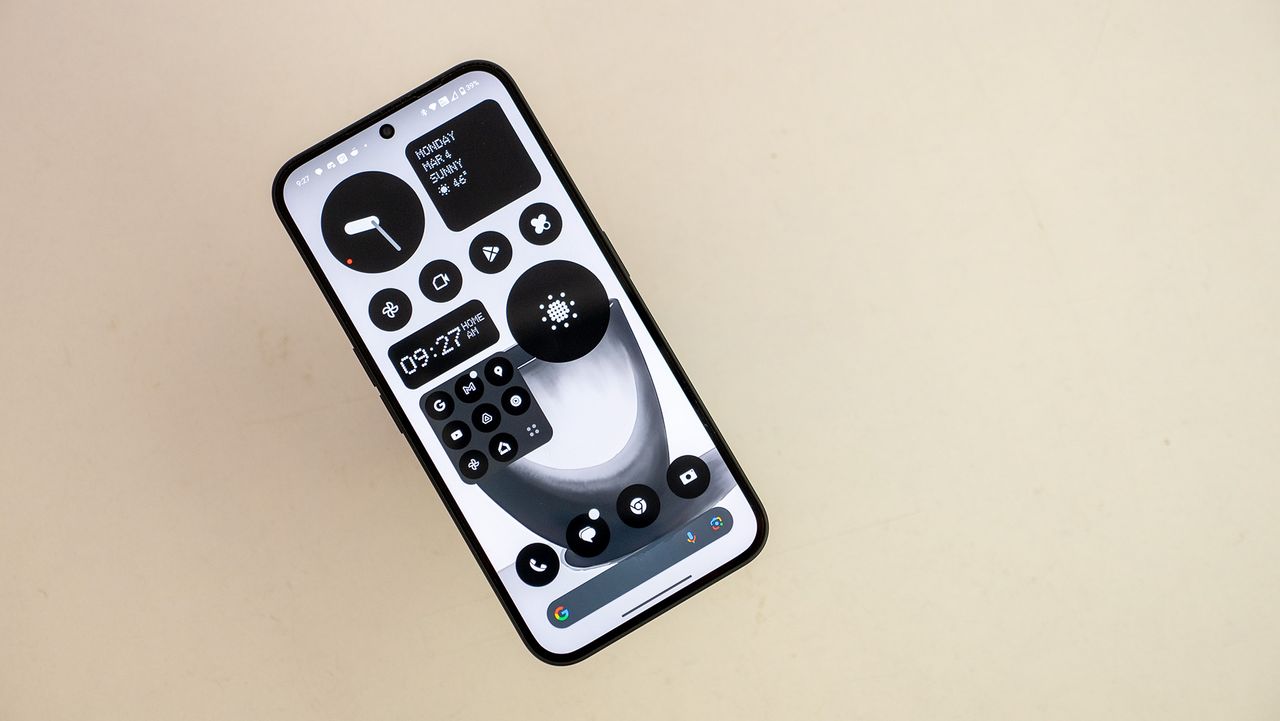 Nothing Phone (2a) using an AI wallpaper