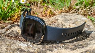 Fitbit Sense fitness watch outside