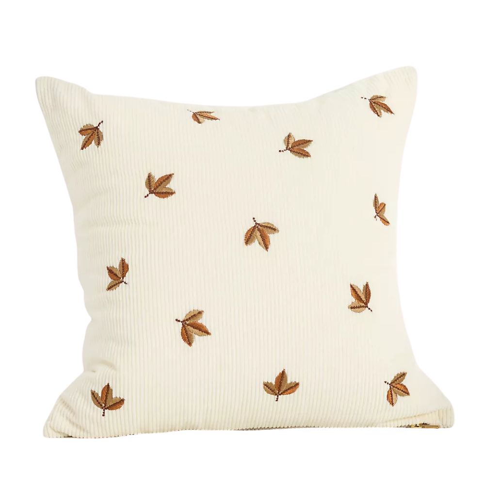 Velvet Corduroy Embroidered Icon Pillow