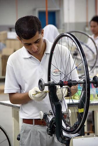 Wheels are fully trued and tensioned by hand.