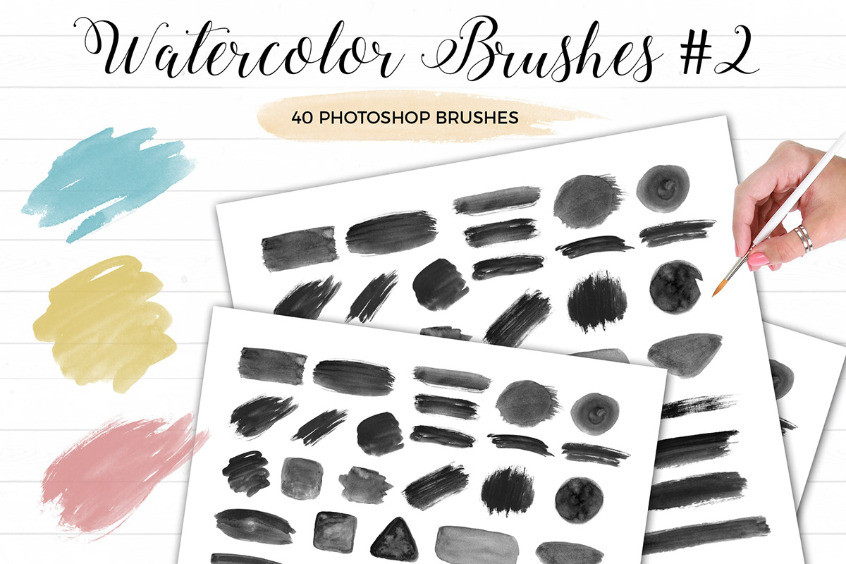 Photoshop brushes: watercolour