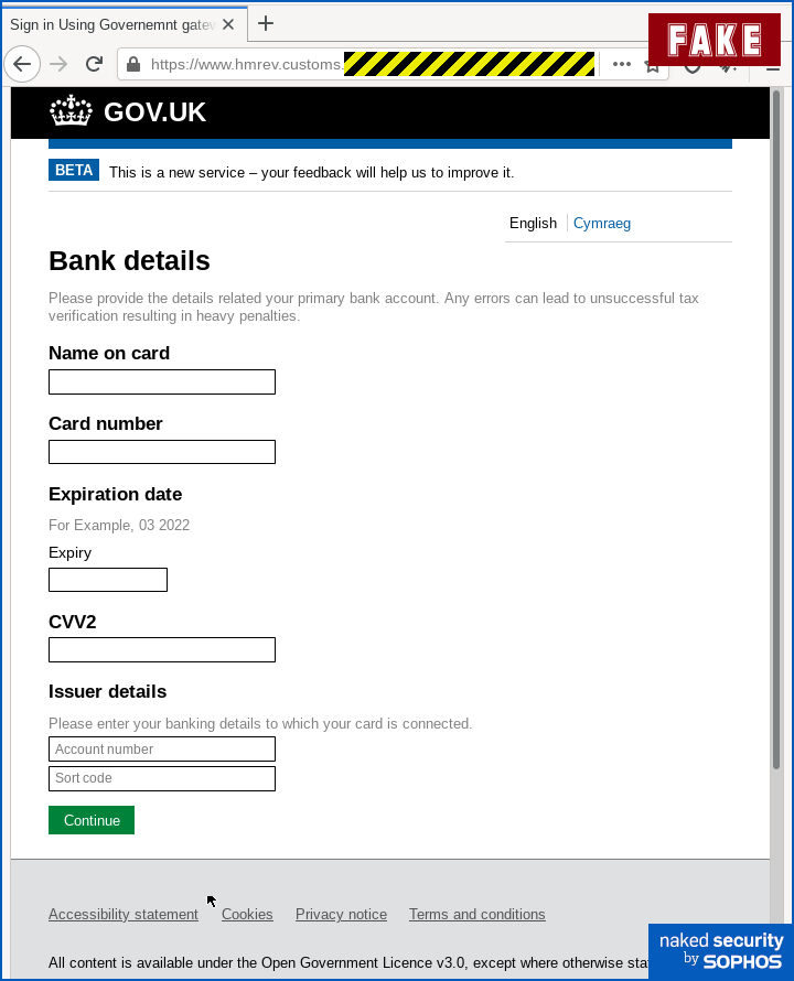 HMRC tax scam