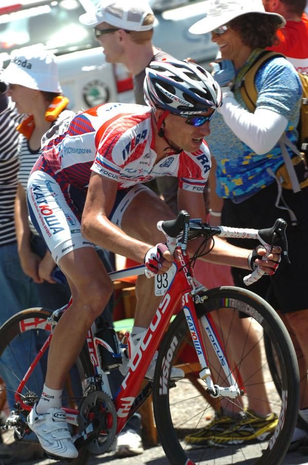 Katusha's Serguei Ivanov grits his teeth