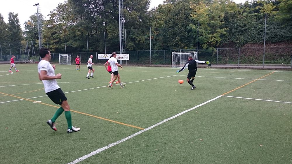 Katusha host their annual team-staff soccer match in Peschiera del Garda, Italy