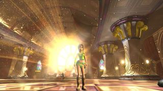 Kameo: Elements of Power screenshot with female protagonist facing camera while lit from behind
