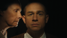 Laurie Metcalf as Augusta Gein, Charlie Hunnam as Ed Gein in episode 307 of Monster: The Ed Gein Story