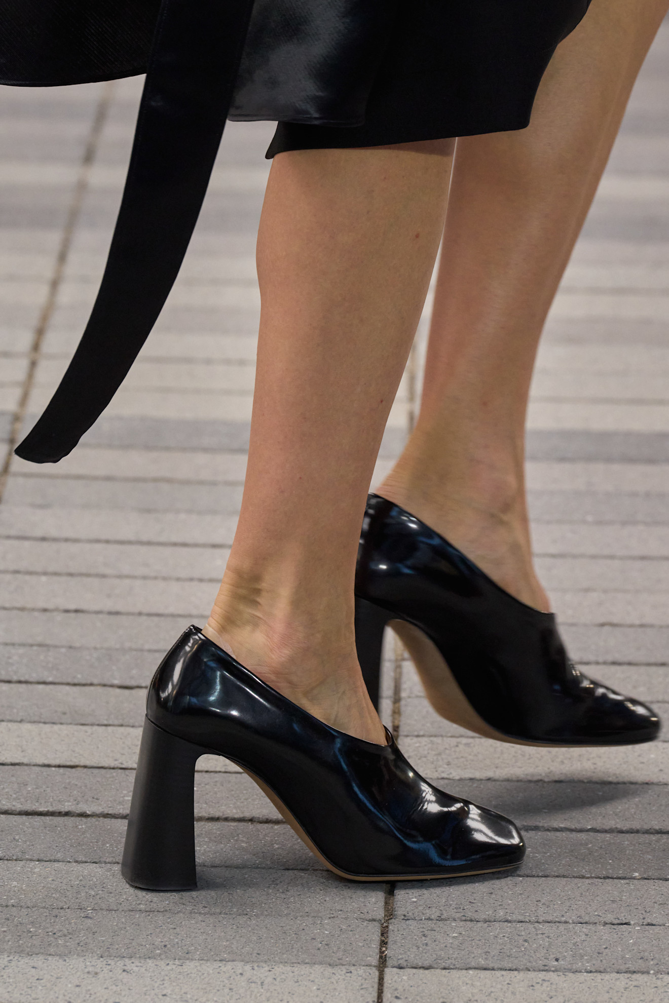 High-vamp pumps on the runway at Calvin Klein's fall/winter 2026 show during New York Fashion Week.