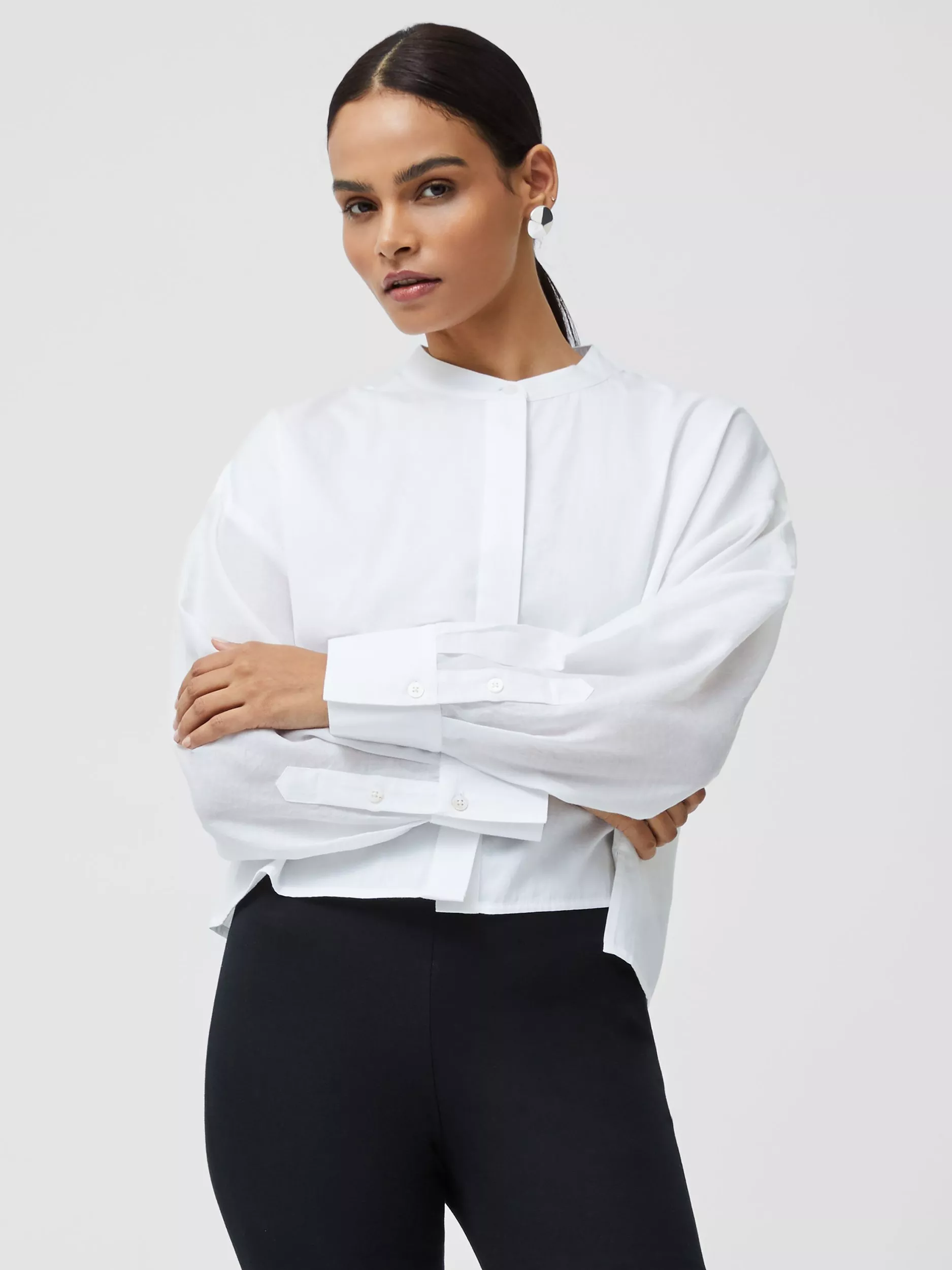 French Connection Alexis Sheer Sleeve Shirt