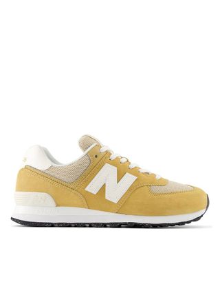 New Balance 574 Trainers in Yellow