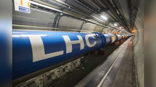 Here, the Large Hadron Collider is shown on April 22, 2022, the day the atom smasher restarted again for Run 3 after a three-year nap.