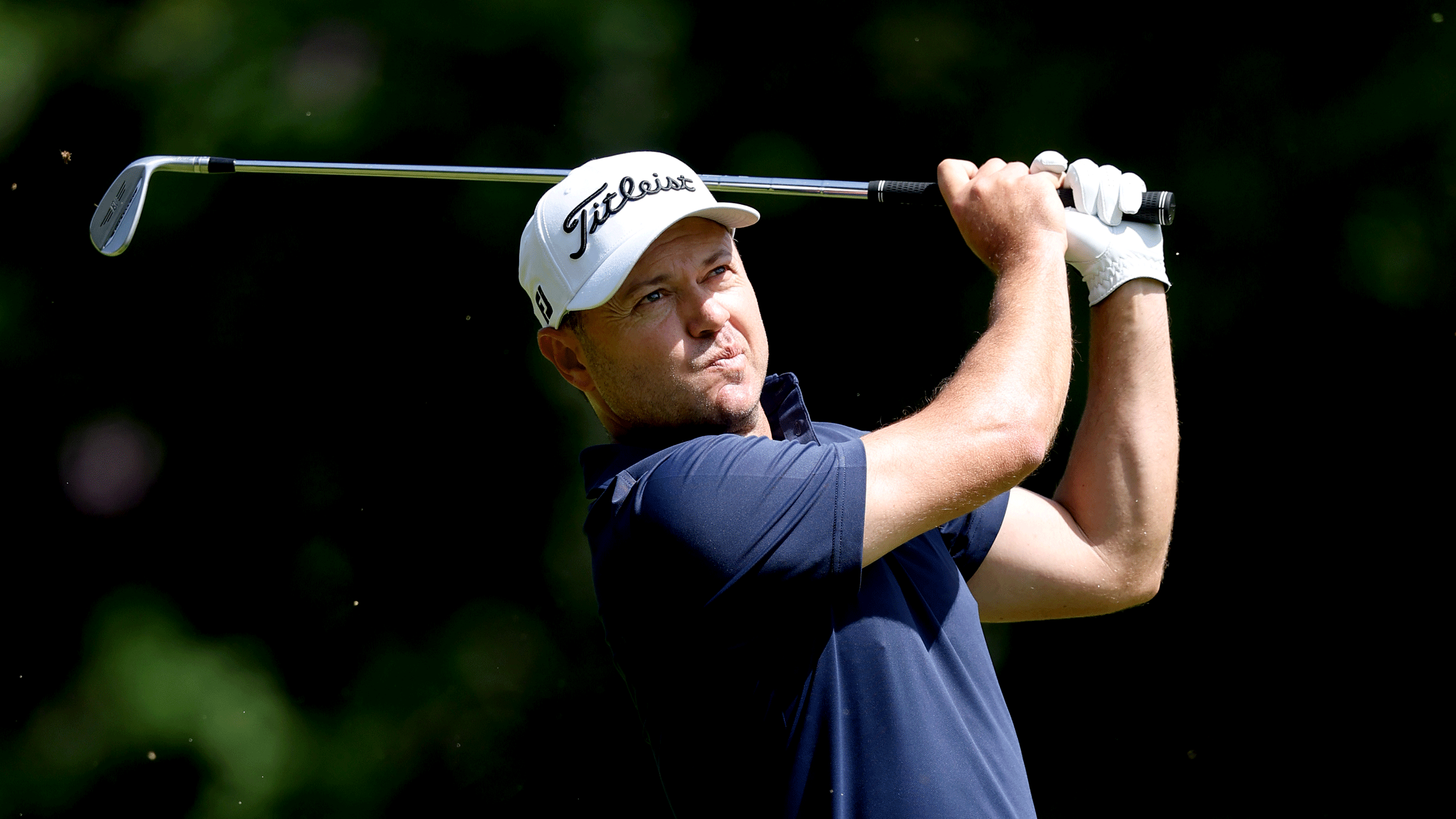 Richard Sterne hits a wedge shot during the final round of the 2026 Soudal Open at Rinkven International
