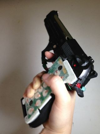 NJIT prototype with Dynamic Grip Recognition™ sensors embedded in the handgun grip.