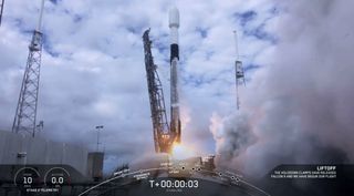 A SpaceX Falcon 9 rocket launches 60 new Starlink internet satellites into orbit from Space Launch Complex 40 of the Cape Canaveral Air Force Station in Florida on Oct. 24, 2020. 